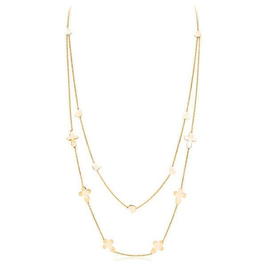 AMEN Mod. CROCI CUORI DOPPIA DESIGNER FASHION JEWELLERY