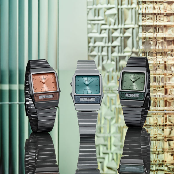 CASIO VINTAGE Mod. EDGY COLLECTION ACQUA GREEN-2