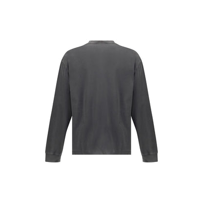 Agolde Gray Cotton Long Sleeve T-Shirt Agolde