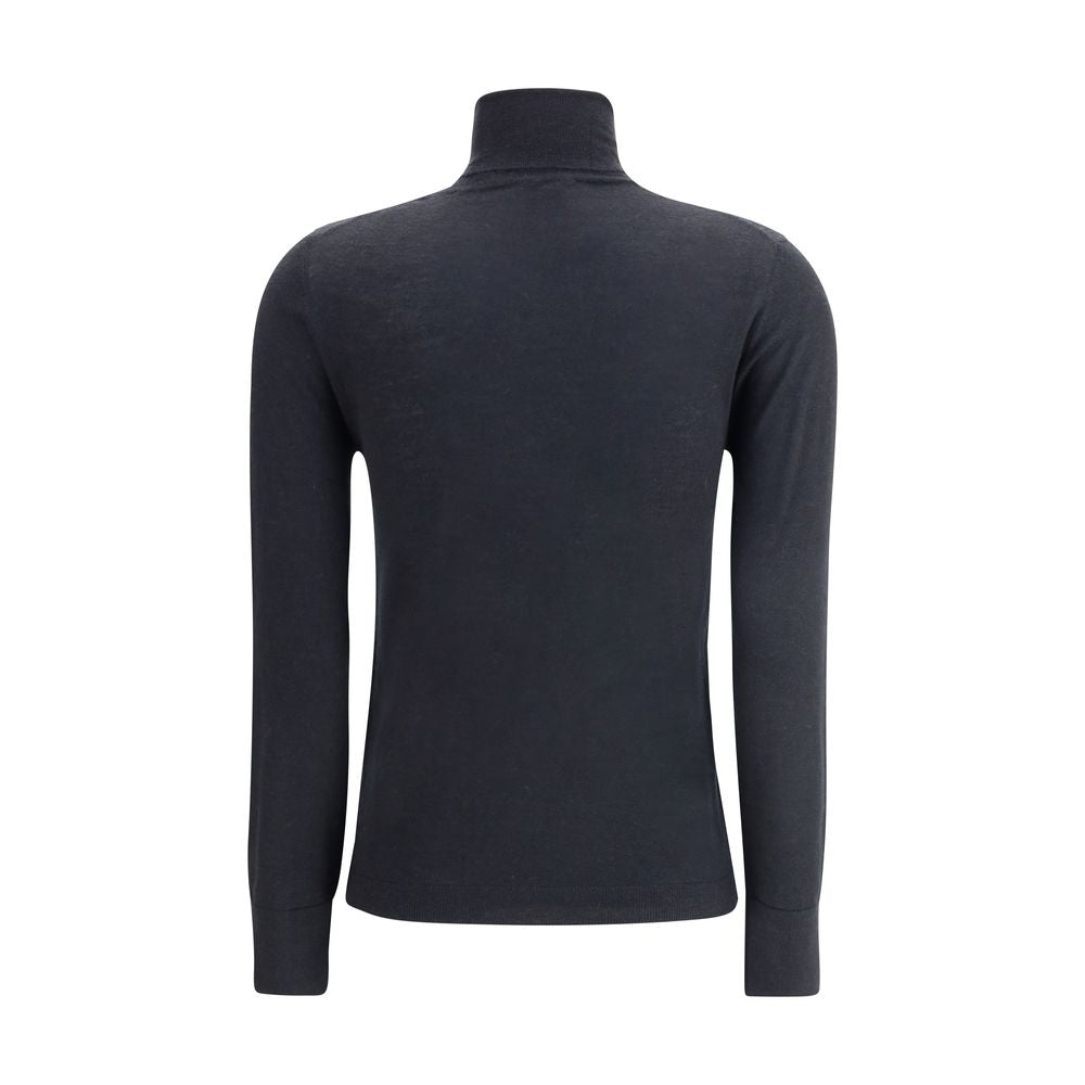 Allude Black Cashmere Turtleneck Allude