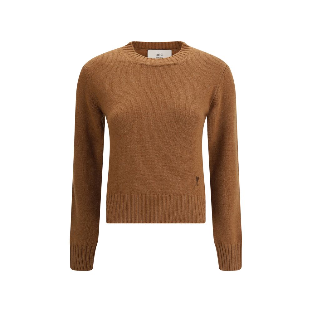 Ami Paris Brown Cashmere Sweatshirt Ami Paris