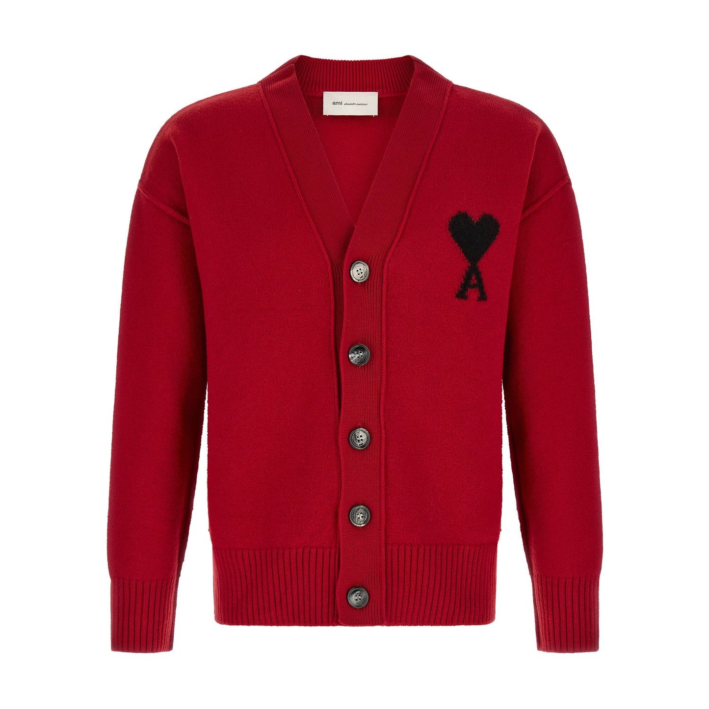 Ami Paris Multicolor Wool Cardigan
