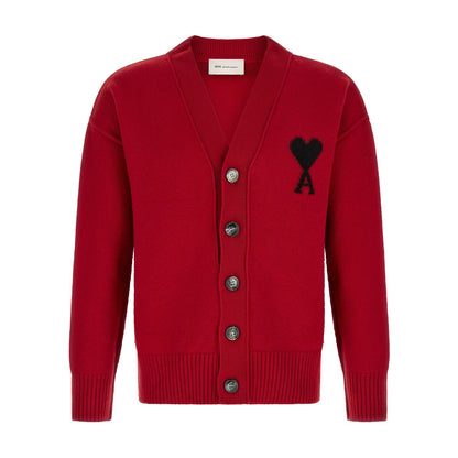 Ami Paris Multicolor Wool Cardigan