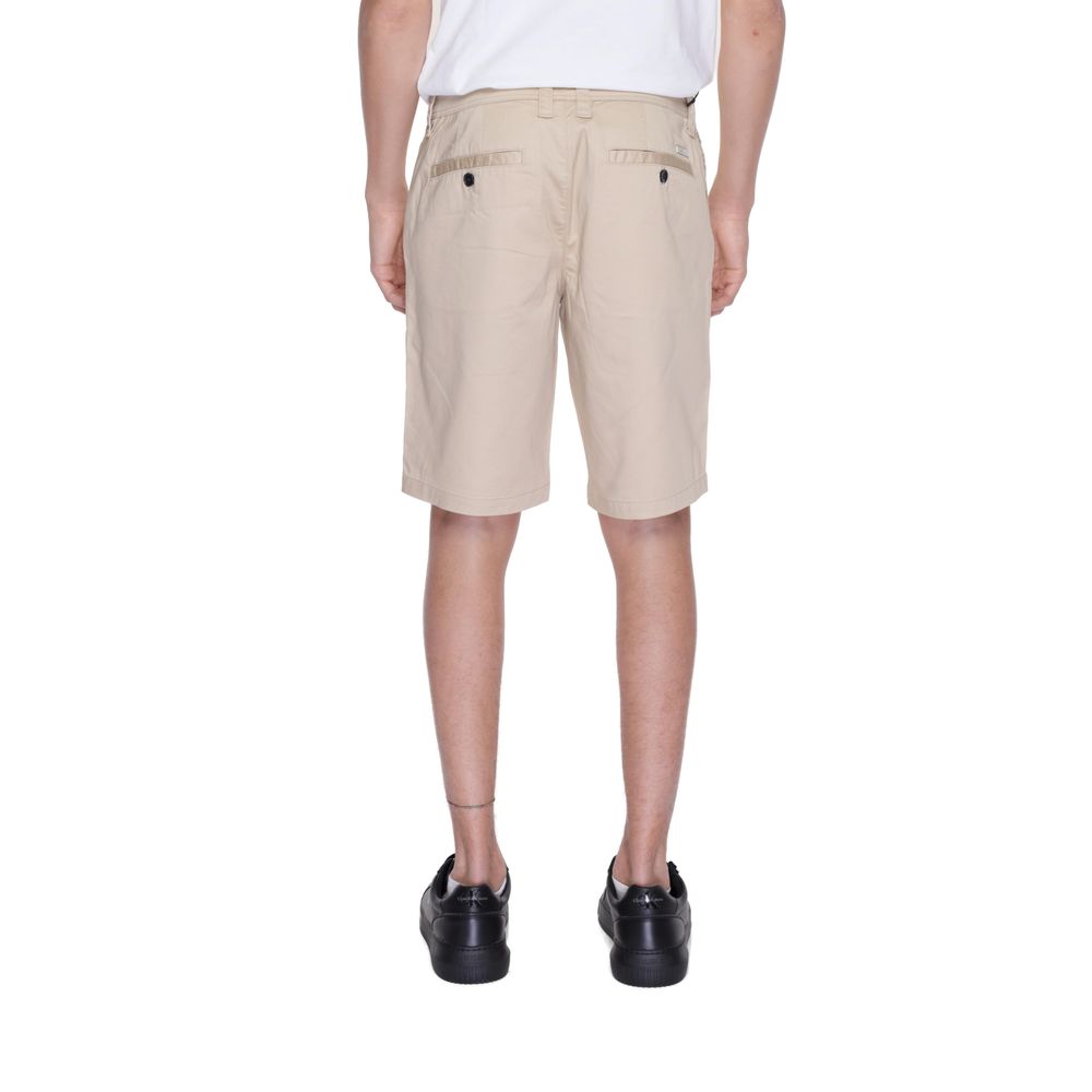 Armani Exchange Beige Cotton Bermuda Shorts