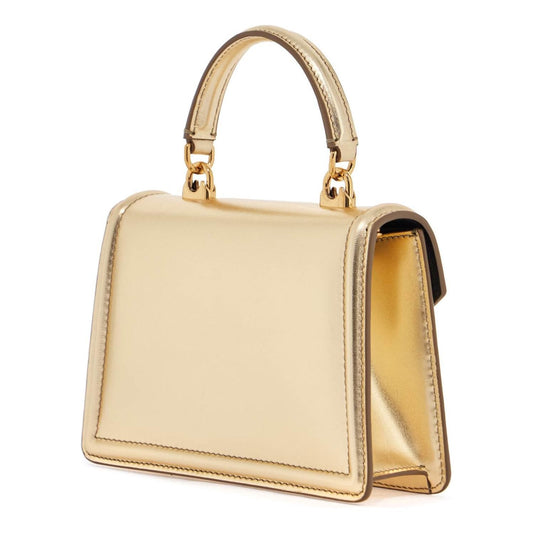 Dolce & Gabbana gold nappa shoulder bag with crystal heart and chain strap Handbag Dolce & Gabbana