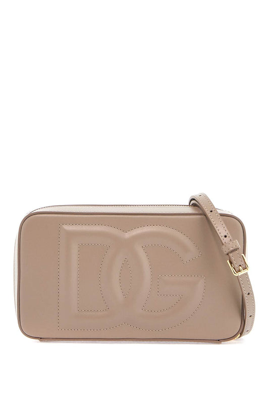 Dolce & Gabbana taupe leather shoulder bag with gold zip Handbag Dolce & Gabbana