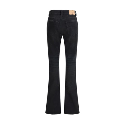 Balenciaga Black Cotton Bootcut Jeans Balenciaga