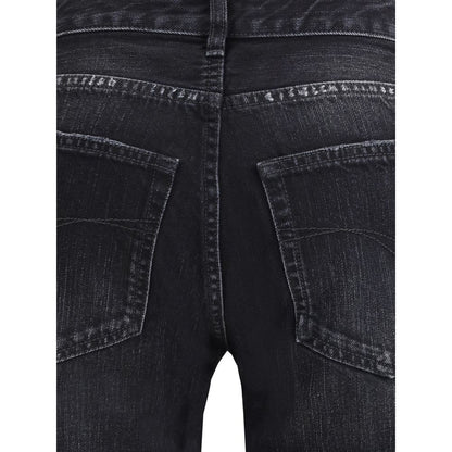 Balenciaga Black Cotton Relaxed Fit Jeans Balenciaga