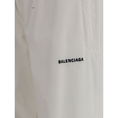 Balenciaga White Polyester Joggers (Workout Pants) Balenciaga