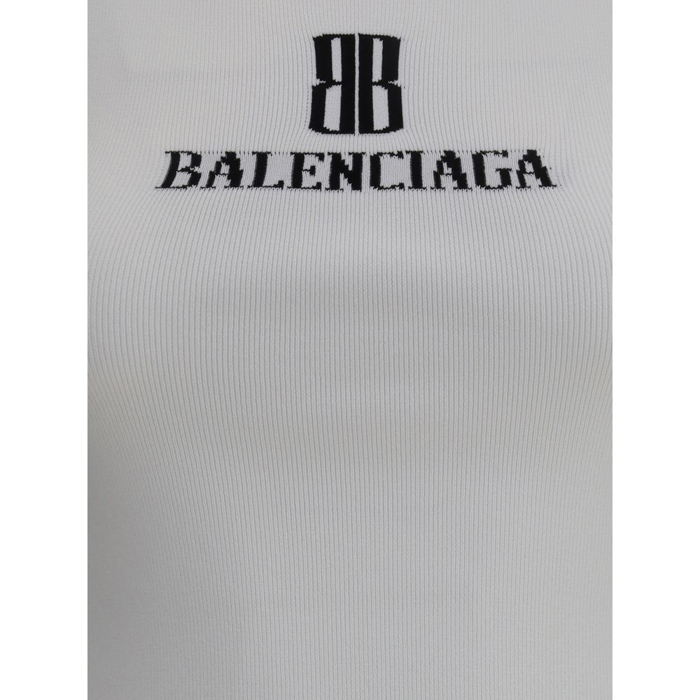 Balenciaga White Viscose Top Balenciaga