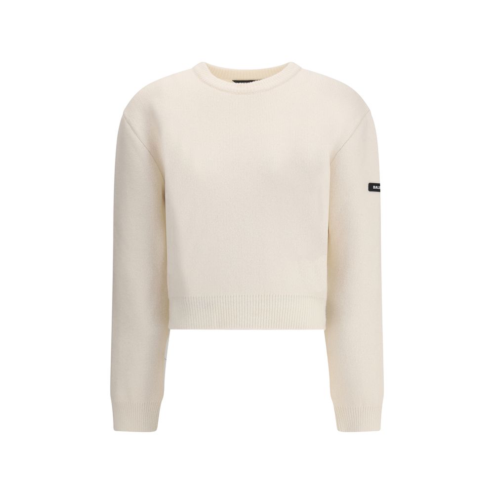 Balenciaga White Wool Sweatshirt Balenciaga