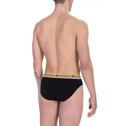 Bikkembergs Black Cotton Men Brief Bikkembergs