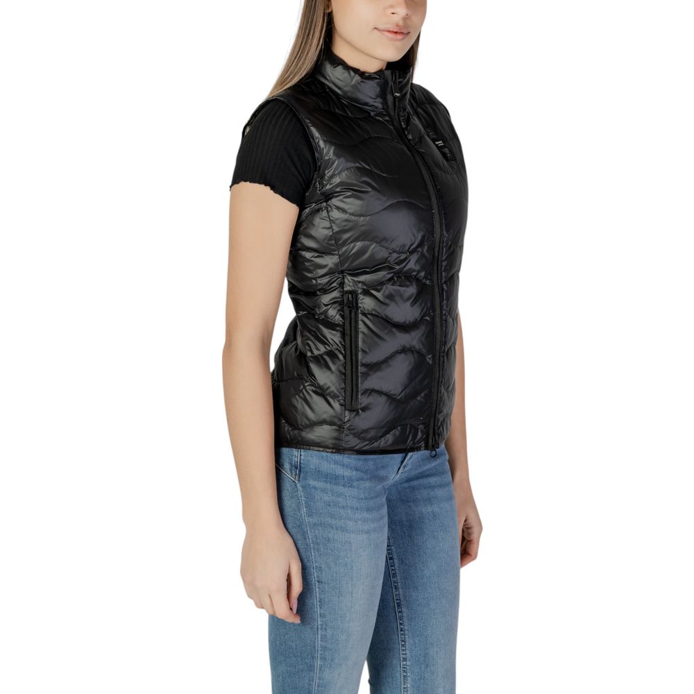 Blauer Black Polyamide Sleveless Jacket