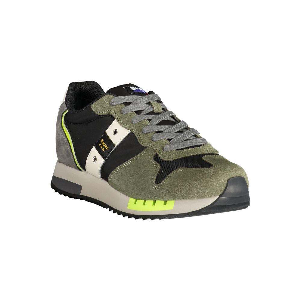Blauer Verde Polyurethane Men Sneaker 1728,67403481248,Athletic - Sneakers - Shoes,Blauer,EU41/US8,EU43/US10,EU44/US11,EU45/US12,Green,Men,New with tags,Shoes,Sneakers - Shoes