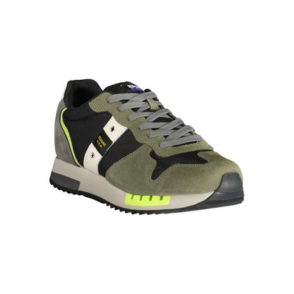 Blauer Verde Polyurethane Men Sneaker 1728,67403481248,Athletic - Sneakers - Shoes,Blauer,EU41/US8,EU43/US10,EU44/US11,EU45/US12,Green,Men,New with tags,Shoes,Sneakers - Shoes