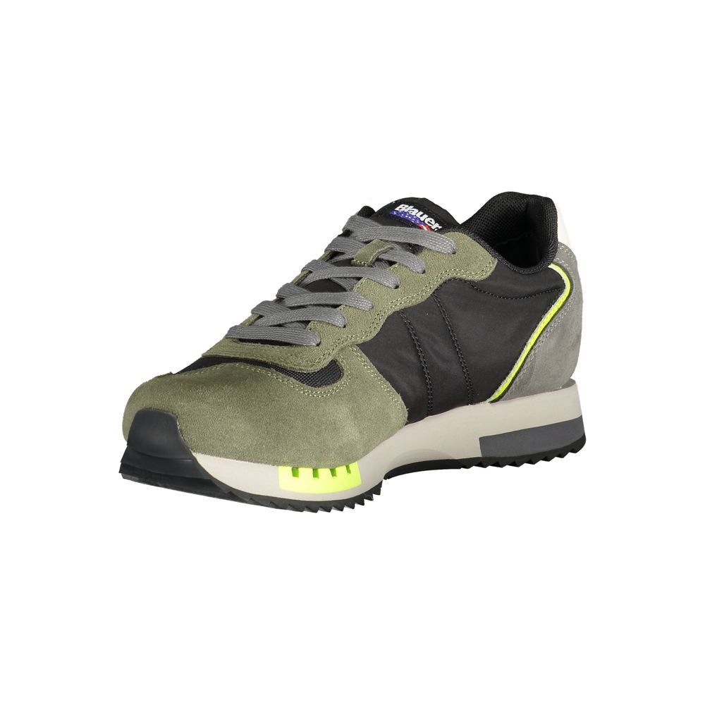Blauer Verde Polyurethane Men Sneaker 1728,67403481248,Athletic - Sneakers - Shoes,Blauer,EU41/US8,EU43/US10,EU44/US11,EU45/US12,Green,Men,New with tags,Shoes,Sneakers - Shoes