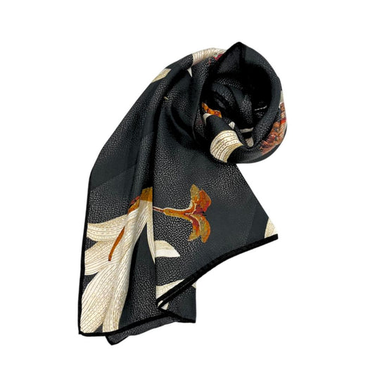 Borbonese Black Silk Women Scarf