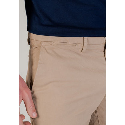 Borghese Beige Cotton Skinny Pants Borghese