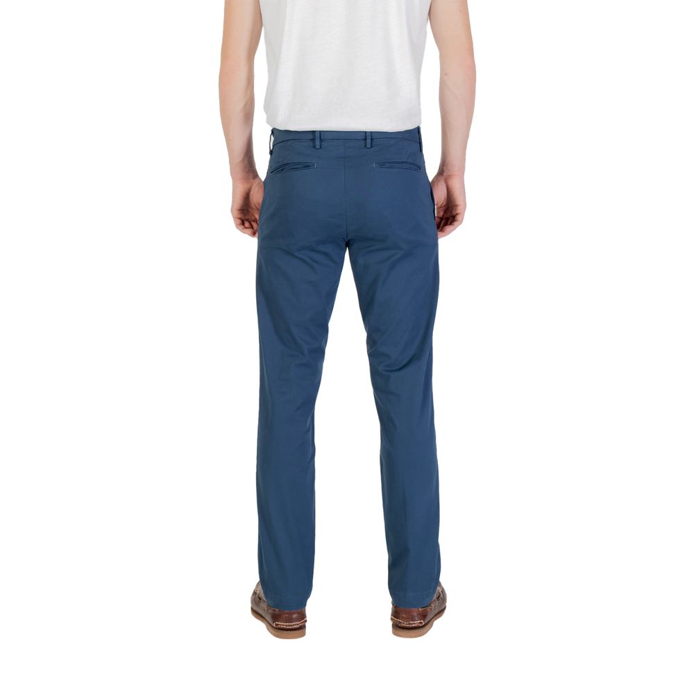 Borghese Blue Cotton Skinny Pants Borghese
