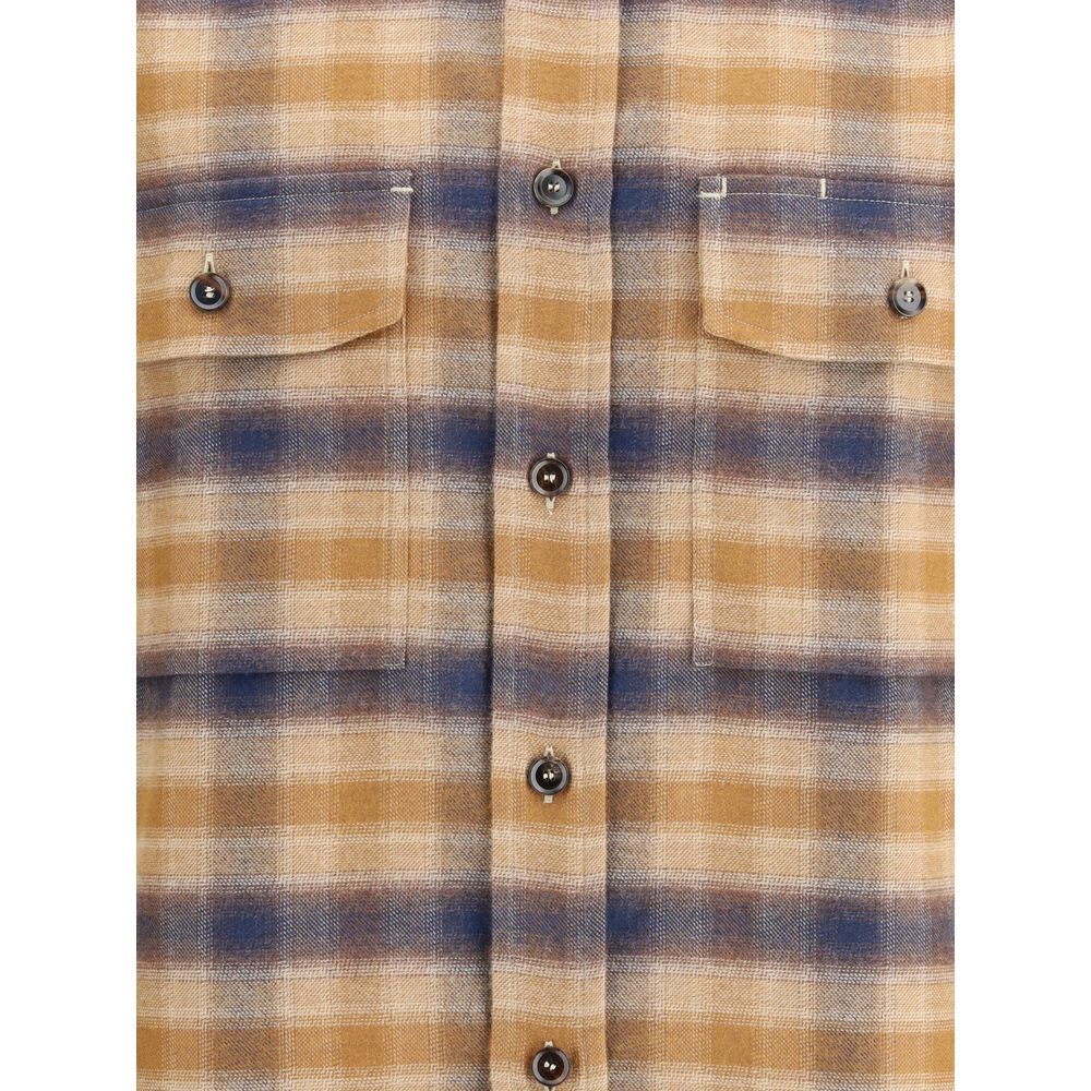 Brioni Multicolor Cotton Pattern Shirt