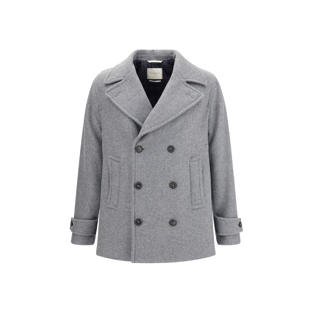 Brooksfield Gray Wool Coat Brooksfield