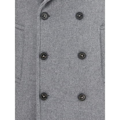 Brooksfield Gray Wool Coat Brooksfield