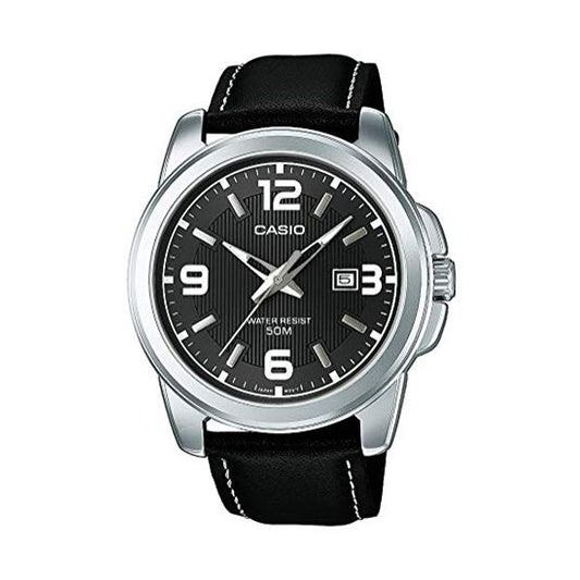 CASIO COLLECTION Mod. BOLD DATE, LEATHER - BLACK