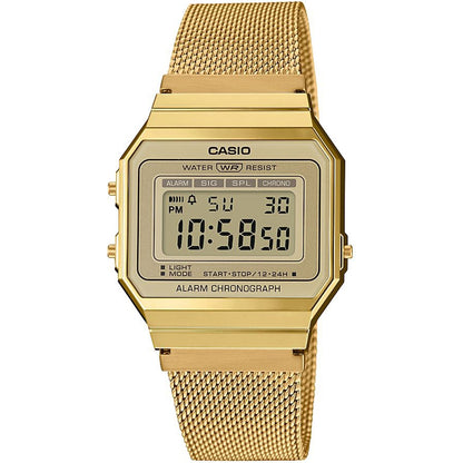 CASIO VINTAGE Mod. ICONIC SLIM DESIGN - GOLD MESH READY STOCKED WATCHES,Unisex,Wristwatch