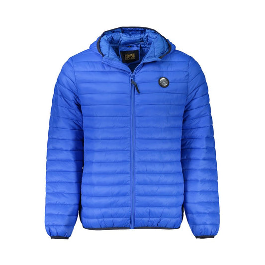 Cavalli Class Blu Poliammide Men's Jacket 1728,67403481248,Blue,Cavalli Class,Clothing,Jackets & Coats - Clothing,L,M,Men,New with tags,S,Shell Jackets - Jackets & Coats - Clothing,XL,XXL