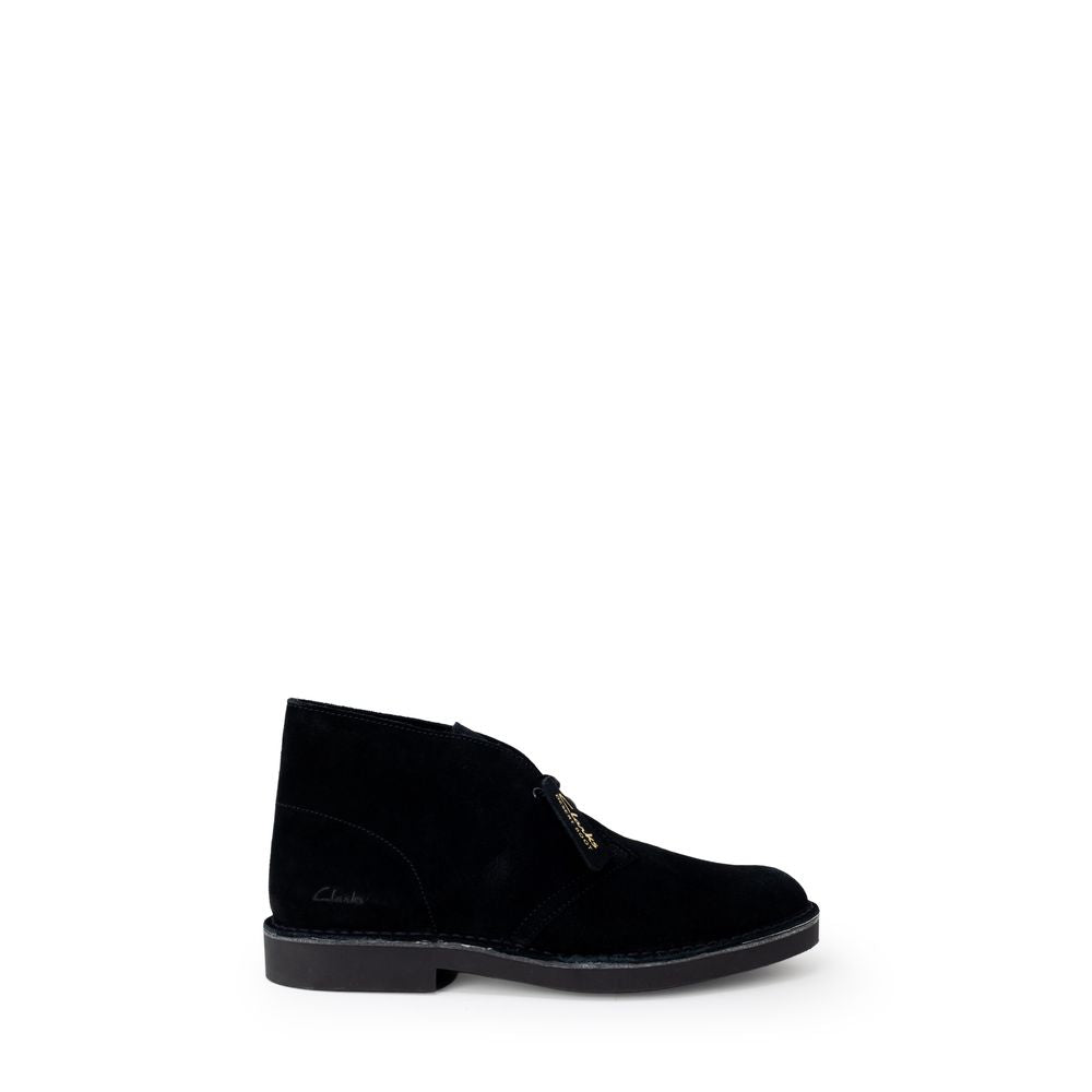 Clarks Black Leather Lace-Up Boots Clarks