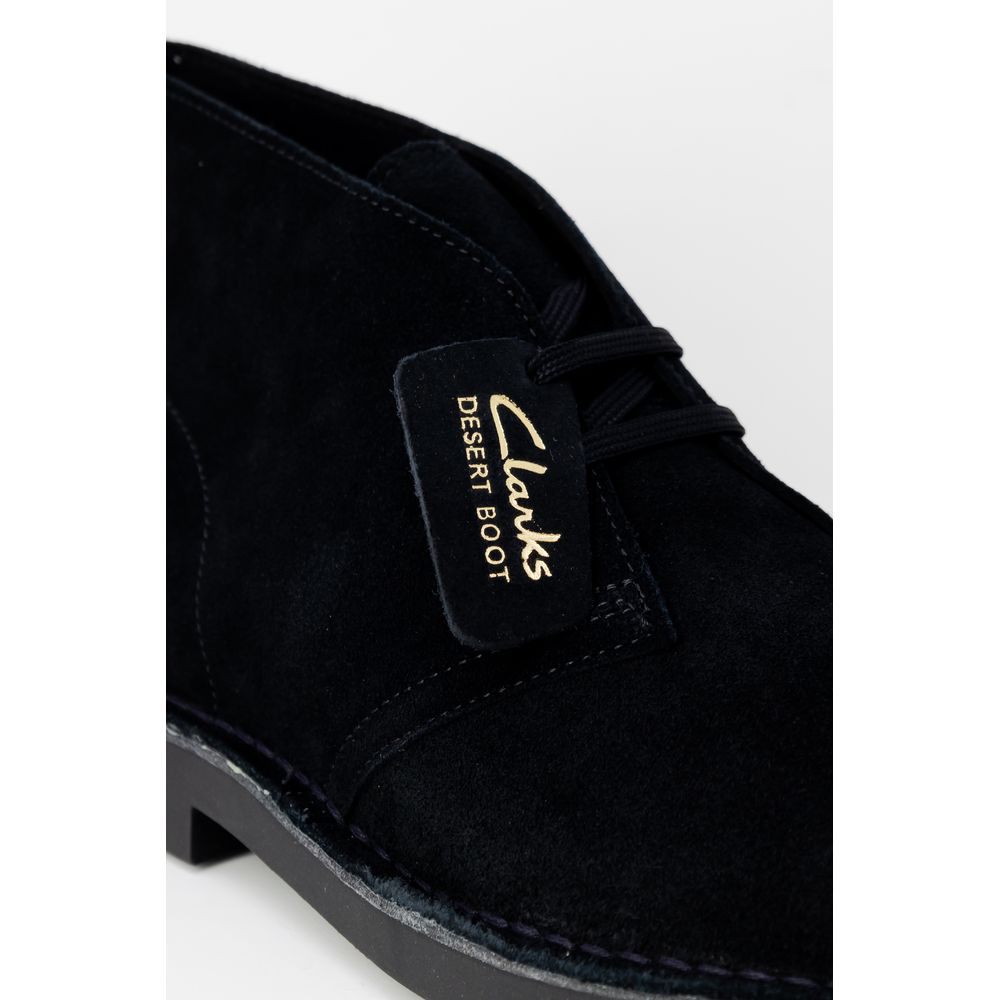 Clarks Black Leather Lace-Up Boots Clarks