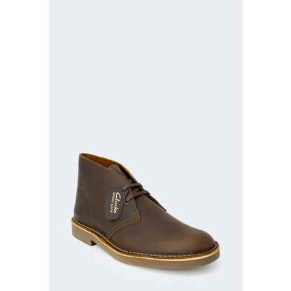 Clarks Brown Leather Lace-Up Boots Clarks
