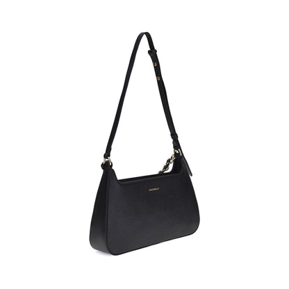 Coccinelle Black Calf Leather Bos Taurus Shoulder Bag Coccinelle