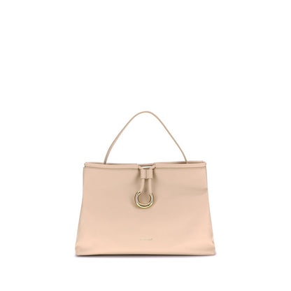 Coccinelle Cream Calf Leather Bos Taurus Handbag Coccinelle