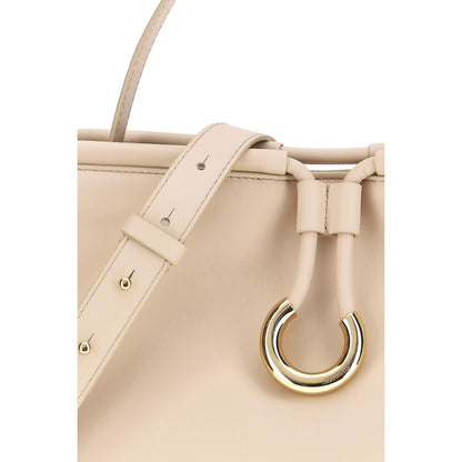 Coccinelle Cream Calf Leather Bos Taurus Handbag Coccinelle