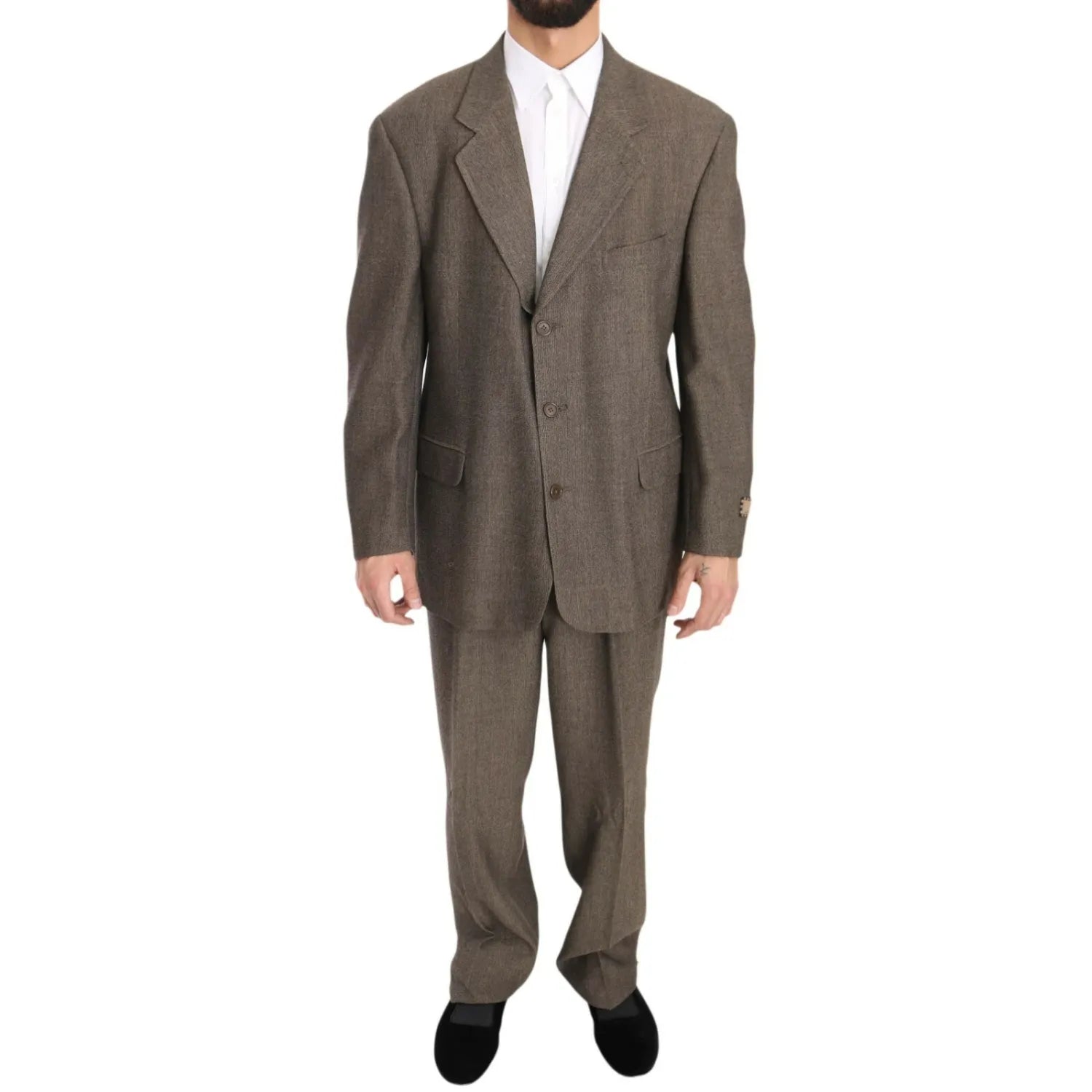 Dolce & Gabbana Brown Single Breasted Wool Suit