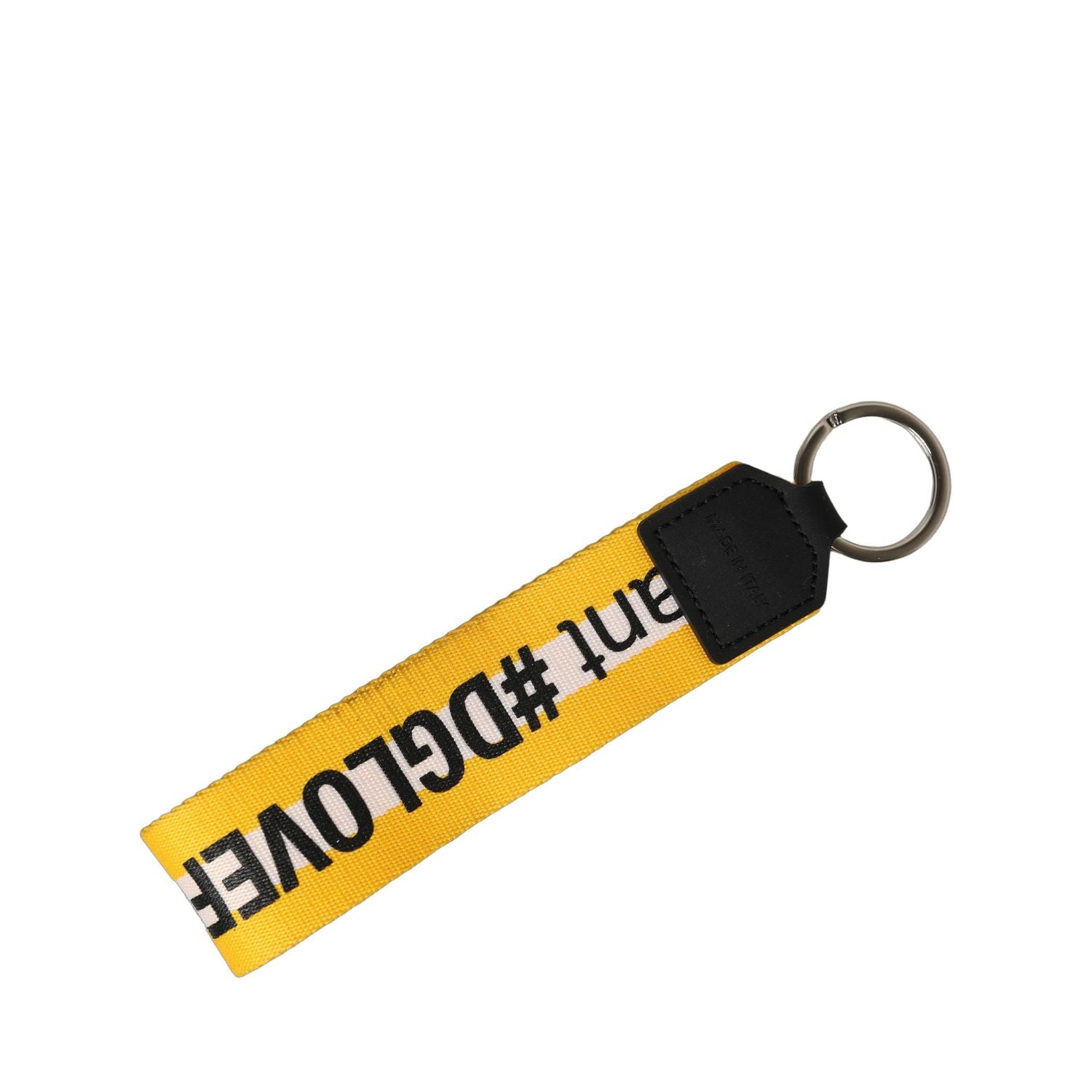 Dolce & Gabbana Multicolor Logo Polyester Brass Holder Keychain Keyring