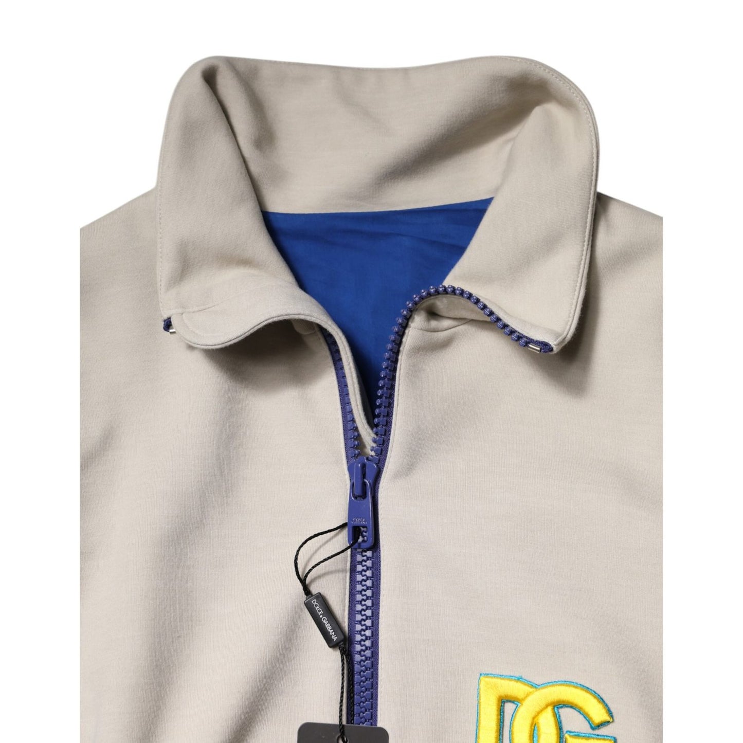 Dolce & Gabbana Multicolor Polyester Full Zip Bomber Jacket