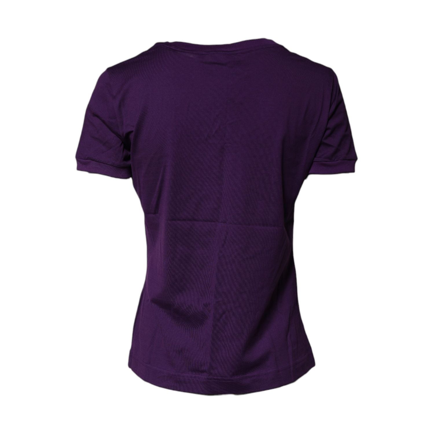 Dolce & Gabbana Violet Cotton Crewneck Short Sleeves T-shirt