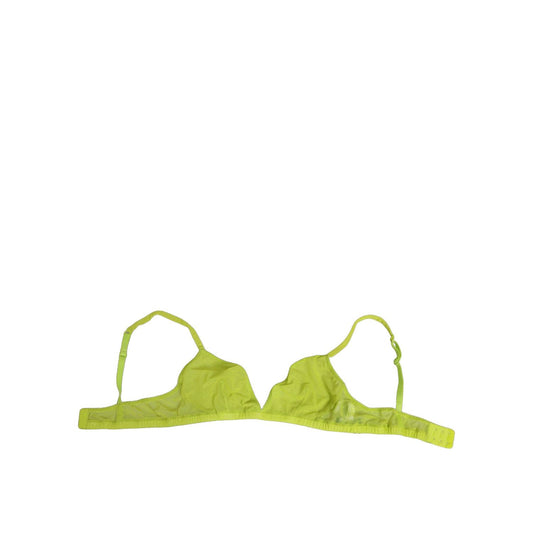 Dolce & Gabbana Yellow Green Nylon Soft Cup Brassiere Underwear