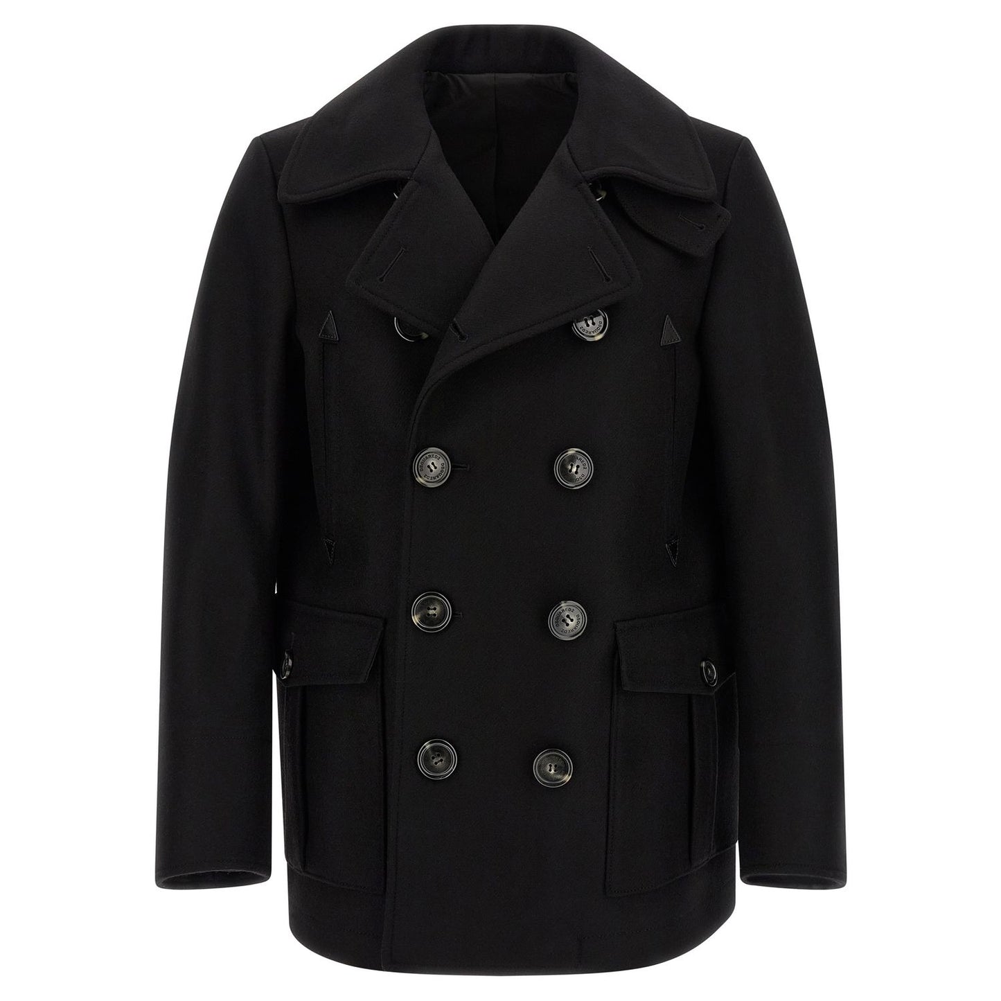 Dsquared² Black Wool Coat