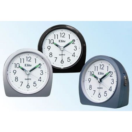 ELITE SVEGLIA ANALOGICA SILVER/ SILVER ALARM CLOCK CLOCKS,Sveglia