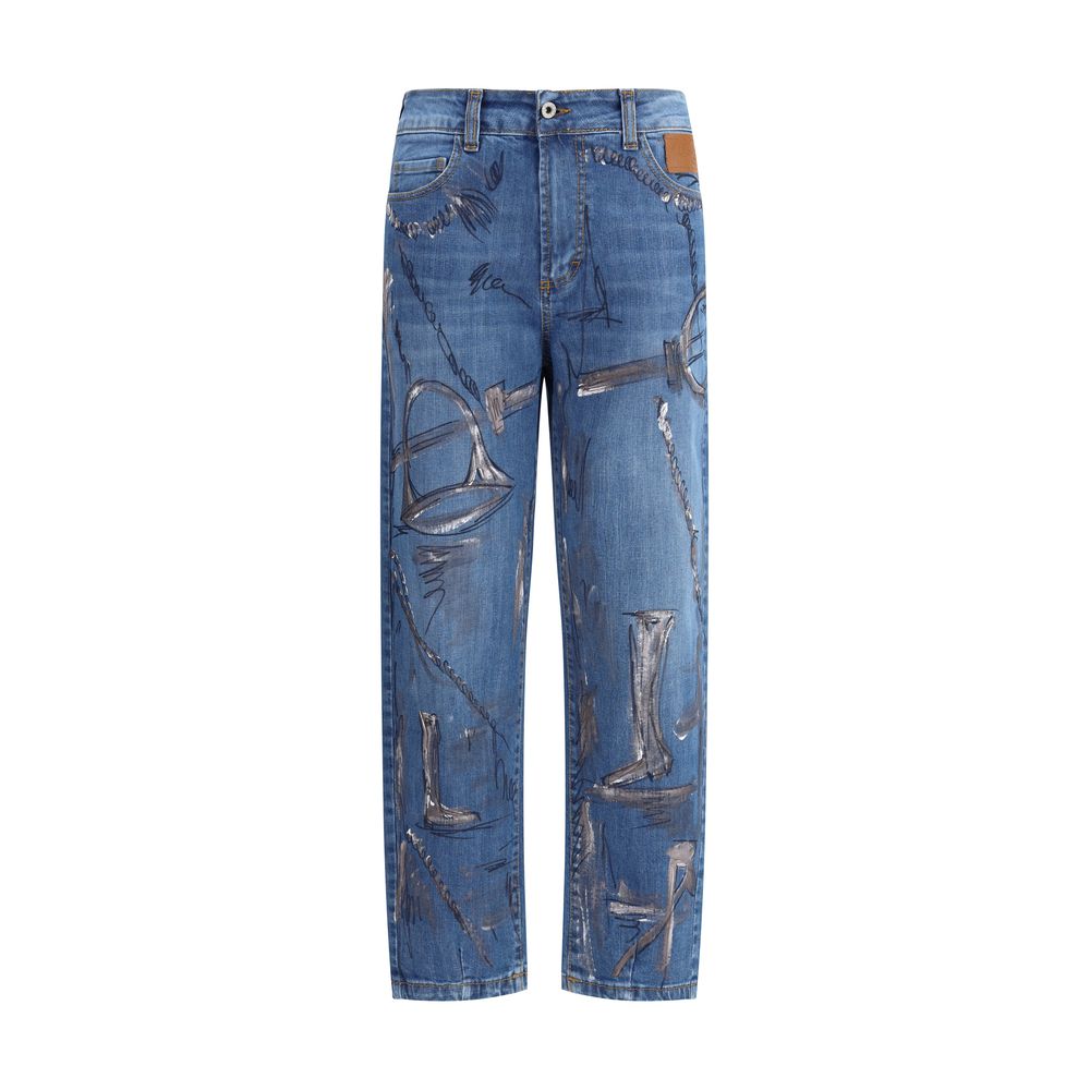 Ella Blue Cotton Slim Fit Jeans Ella