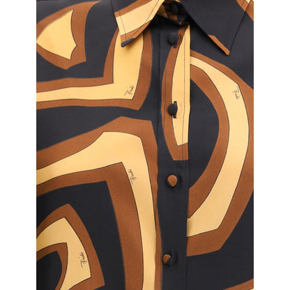 Emilio Pucci Multicolor Silk Pattern Shirt