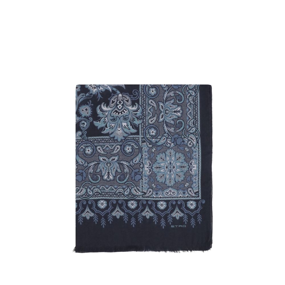 Etro Blue Modal Scarf Etro