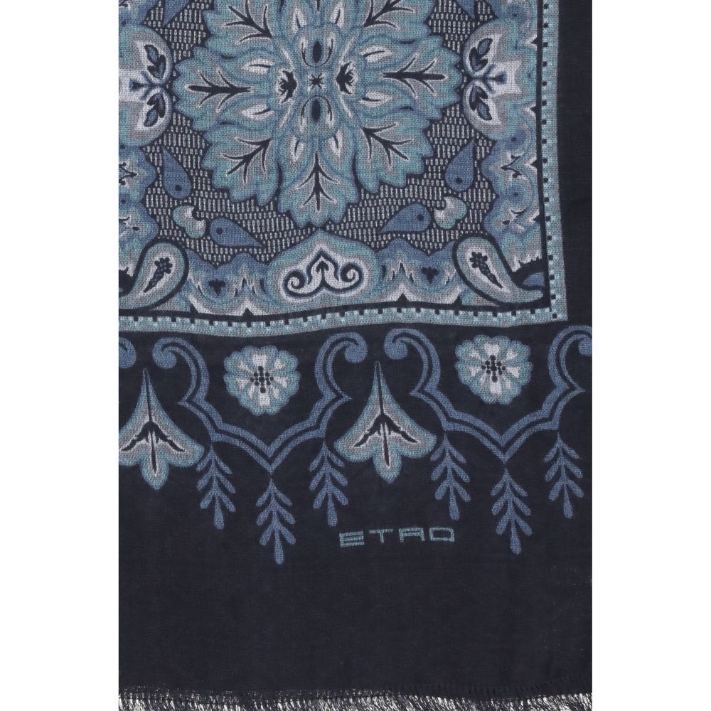 Etro Blue Modal Scarf Etro
