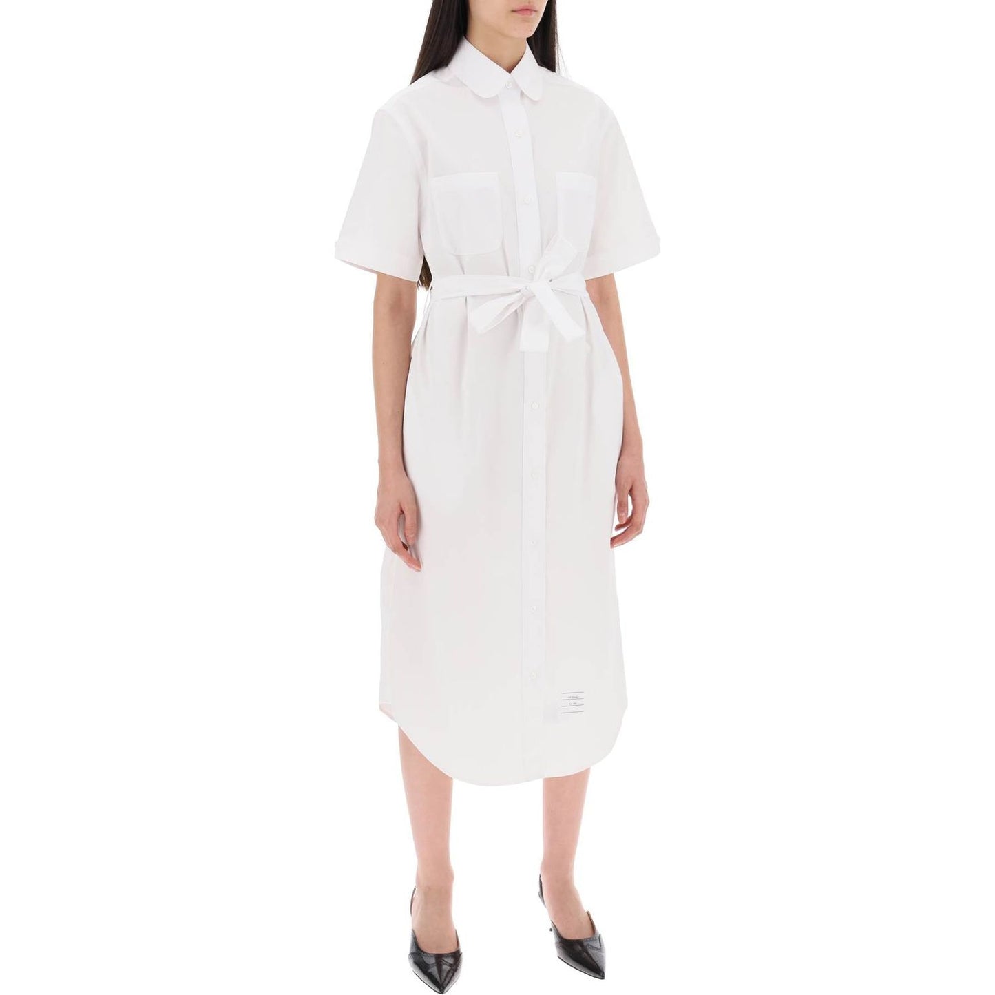 Thom Browne midi blouse with belt Dresses Thom Browne