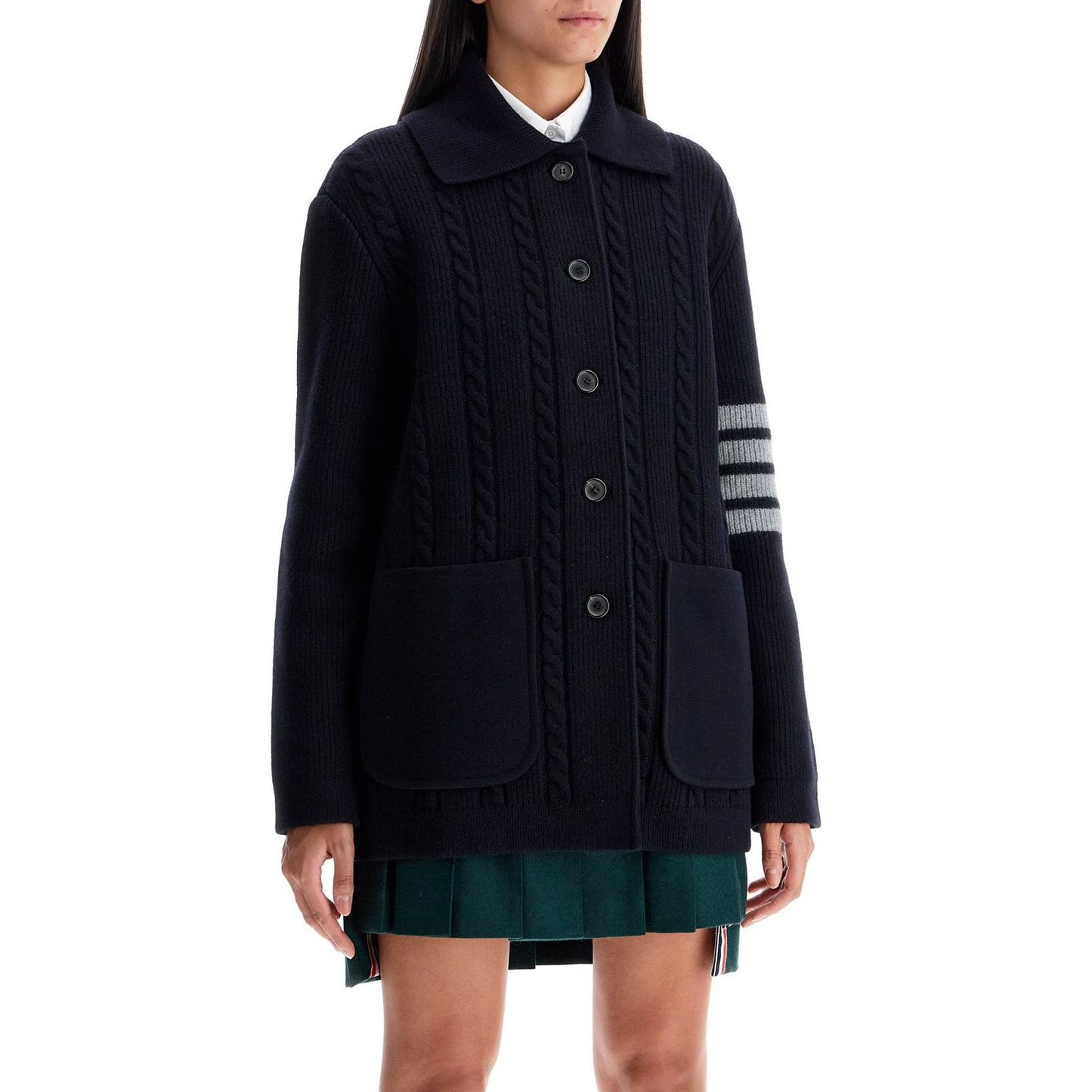 Thom Browne '4-bar heavy knit cardigan Knitwear Thom Browne