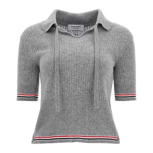 Thom Browne short-sleeved merino wool polo Knitwear Thom Browne