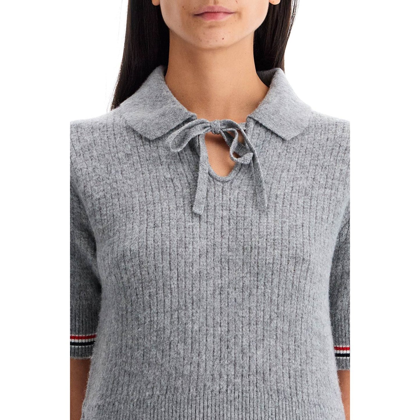 Thom Browne short-sleeved merino wool polo Knitwear Thom Browne